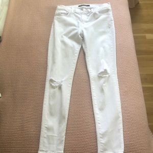 J BRAND Skinny Distressed Denim - 811 Mid Rise